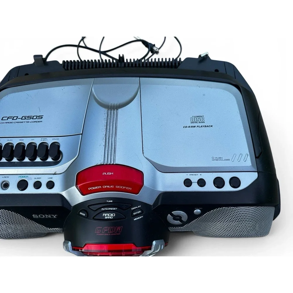 Sony Xplod CFD-G505 Boombox Mega Bass CD Player - Cassette Tape - Radio FM AM